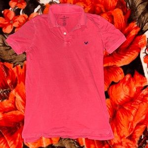 Red American eagle polo shirt size (s)